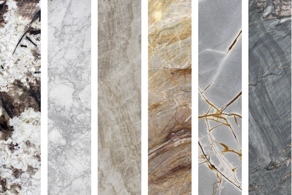 muestra de cuarcitas de diferentes texturas jomgra