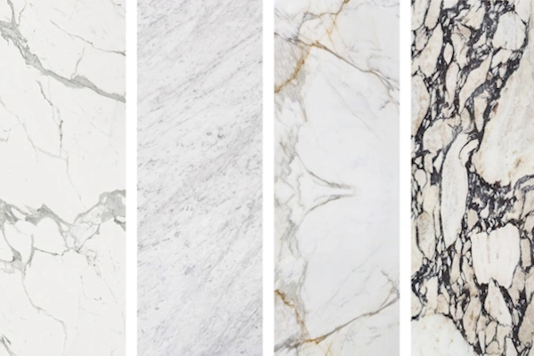 muestra de marmoles de diferentes texturas jomgra